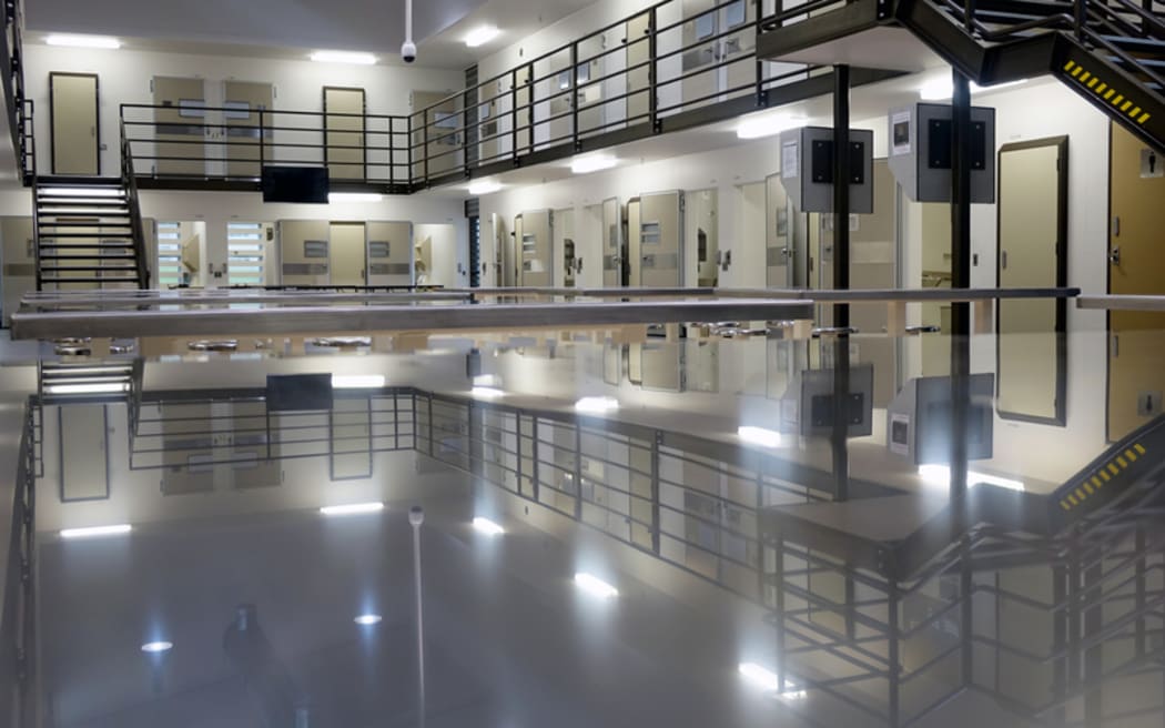 A cell block at Auckland South Corrections Facility.