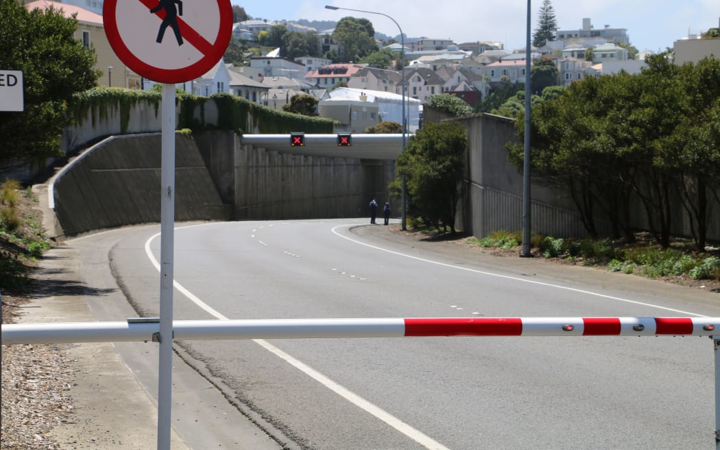 The Terrace Tunnel in Wellington has been closed off all afternoon.