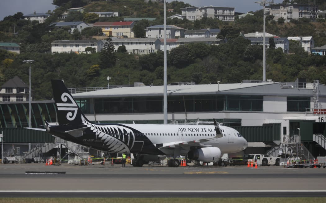 Generic plane. Air New Zealand at Wellington airport.