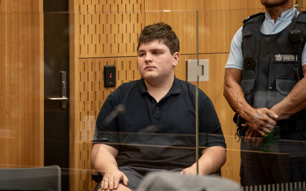 Ryan Eastwick in the dock in High Court at Christchurch on July 30, 2024. He was being sentenced on a manslaughter charge related to a Canterbury car crash in August 2023.