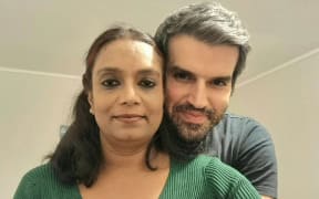Vahid Safinia was visiting his family in Iran when the bombing started and his wife Tania Halder got him out.