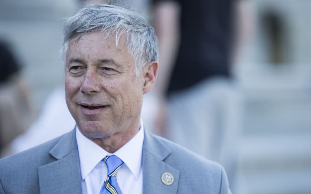 WASHINGTON, DC - MAY 03: Rep. Fred Upton (R-MI) stands outside the Capitol Building after a vote on May 3, 2017 in Washington, DC. Rep. Upton, a moderate Republican, announced that he would support his party's health care bill after adding an amendment he believes will help prevent people with pre-existing medical conditions from losing coverage.   Zach Gibson/Getty Images/AFP (Photo by Zach Gibson / GETTY IMAGES NORTH AMERICA / Getty Images via AFP)