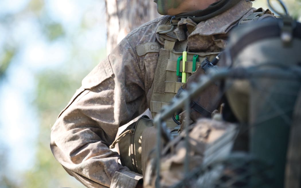 New Zealand Defence Force solider in the bush