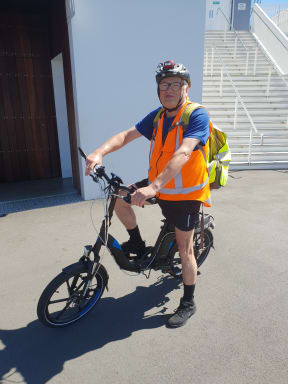 Robert Fiddes is a cyclist who was almost hit by a bus