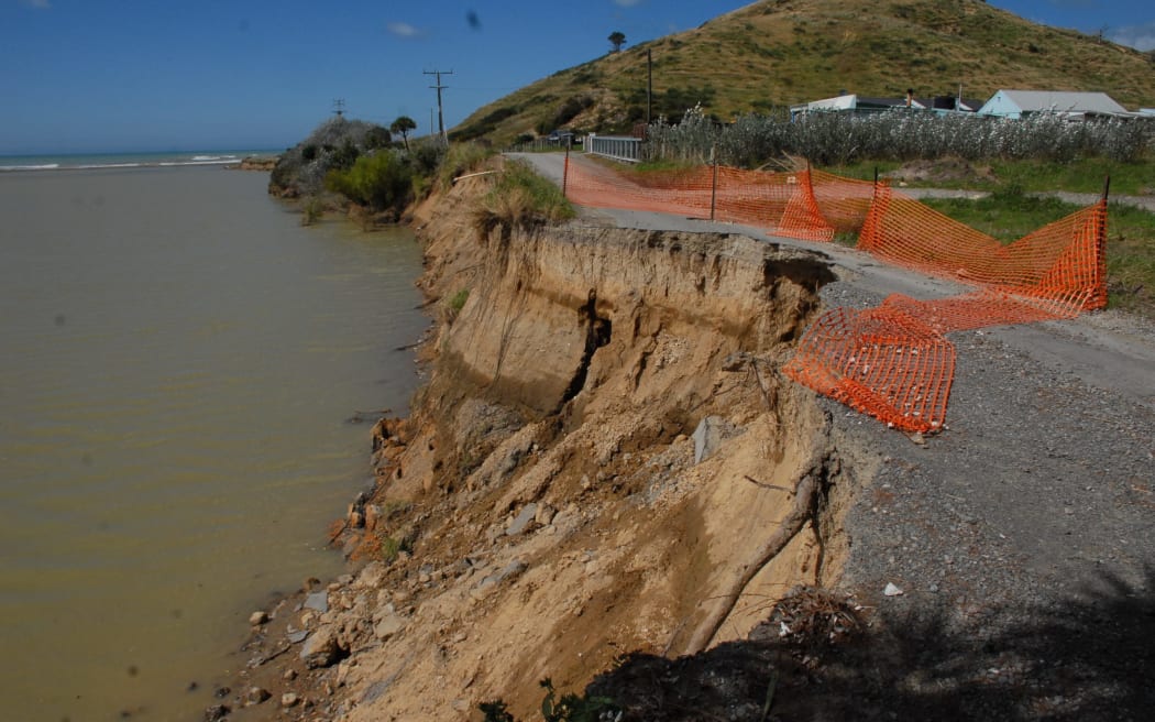 Mataikona Road is susceptible to damage during severe weather events. PHOTO/FLYNN NICHOLLS