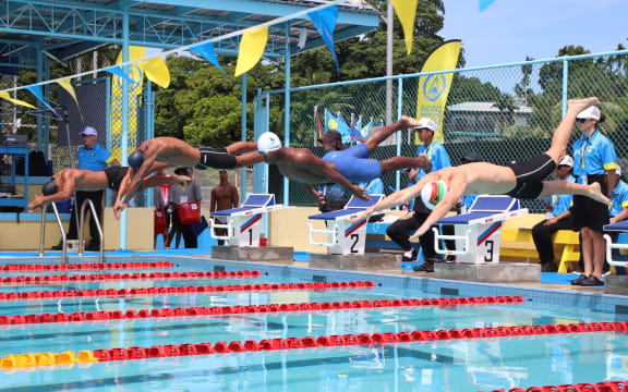 Tahiti made waves in the water and dominated the swimming events on day one of the competition.