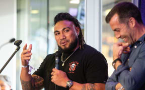 Former All Blacks Ma’a Nonu and Conrad Smith.