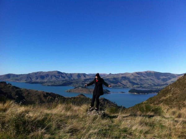 Megan (not her real name) on a hike in Banks Peninsula.