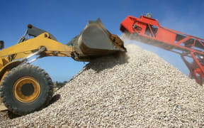 diggers at a quarry