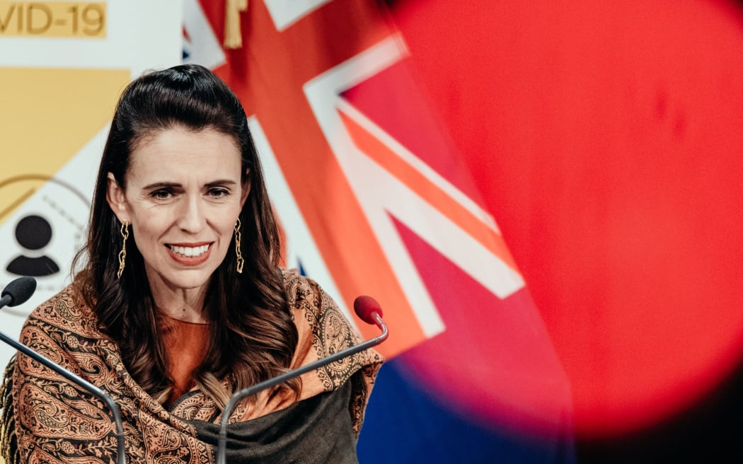 Prime Minister Jacinda Ardern at media briefing 

Where she announced Auckland moving to alert level 2