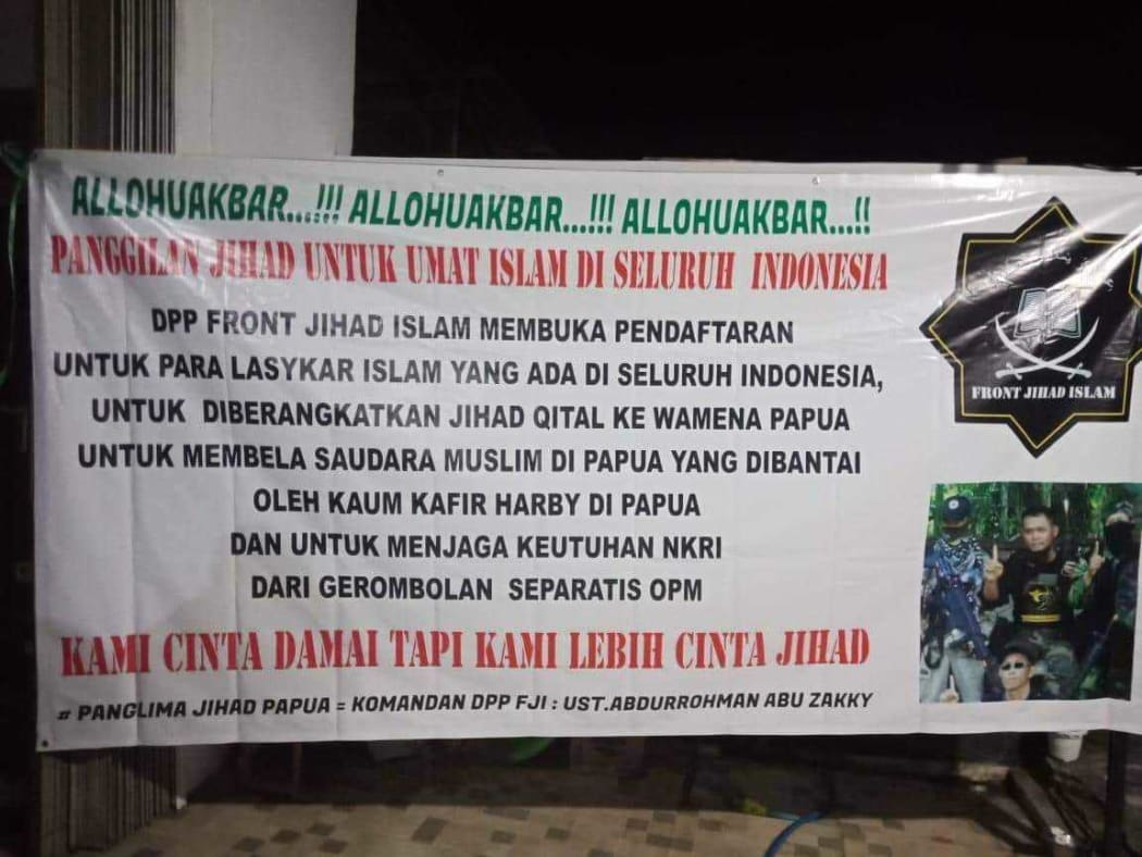 Indonesia's Front Jihad Islam looks to recruit jihadis to take up arms in Papua