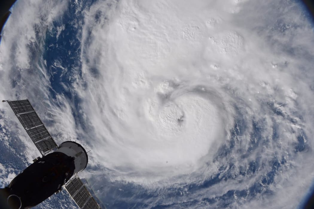 An image of Hurricane Harvey by Nasa astronaut Randy Bresnik.