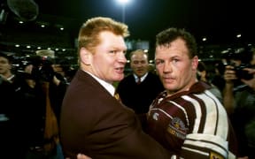 Coach Paul Vautin (L) picked Adrian Lam in the 1995 Queensland State of Origin team.