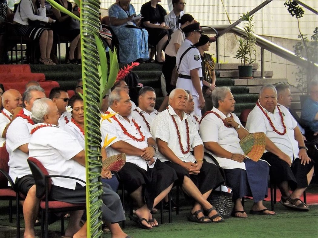 The Samoa Cabinet in front of government buildings in June 2018