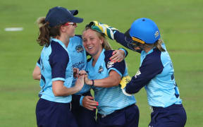 Yorkshire players during a women's T20 Blast match.