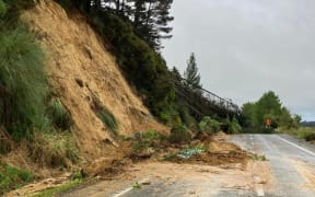 A slip south of Brynderwyn shut State Highway 1 in both directions.