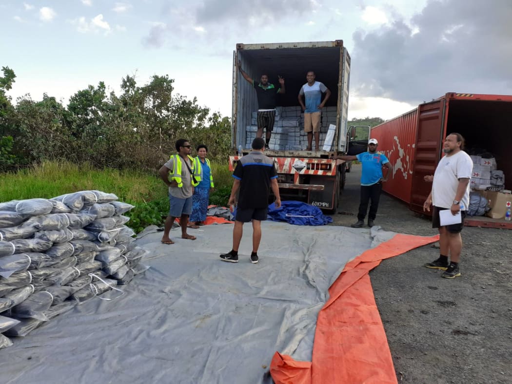 TC Harold aid logistics at Natovi, Fiji