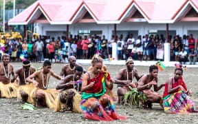 Cultural performers from Vanuatu at the 6th Melanesian Arts Festival in Solomon Islands.