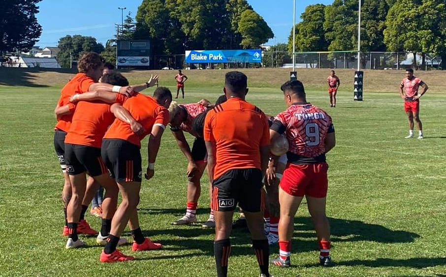 The Tonga sevens team played games against two All Blacks Sevens teams in February.