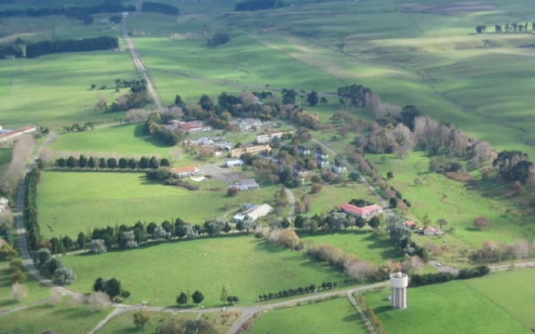 An aerial view of Lake Alice Psychiatric Hospital