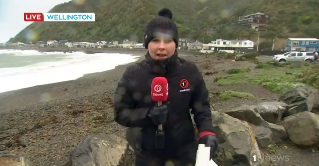 1News at Midday reporter Abbey Wakefield reports on the polar blast