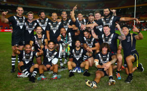 The Kiwis celebrate a rare ANZAC test win over Australia.