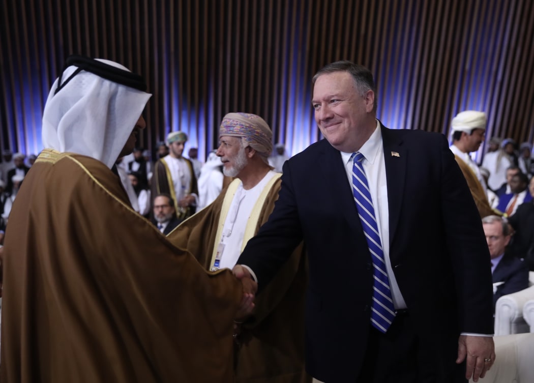 US Secretary of State Mike Pompeo attends the signing ceremony of peace agreement between US, Taliban, in Doha, Qatar on 29 February, 2020.
