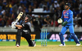Colin Munro.
New Zealand Black Caps v India. Twenty20 International cricket. 3rd T20. Seddon Park, Hamilton, New Zealand. Sunday 10 February 2019 © Copyright photo: Andrew Cornaga / www.photosport.nz