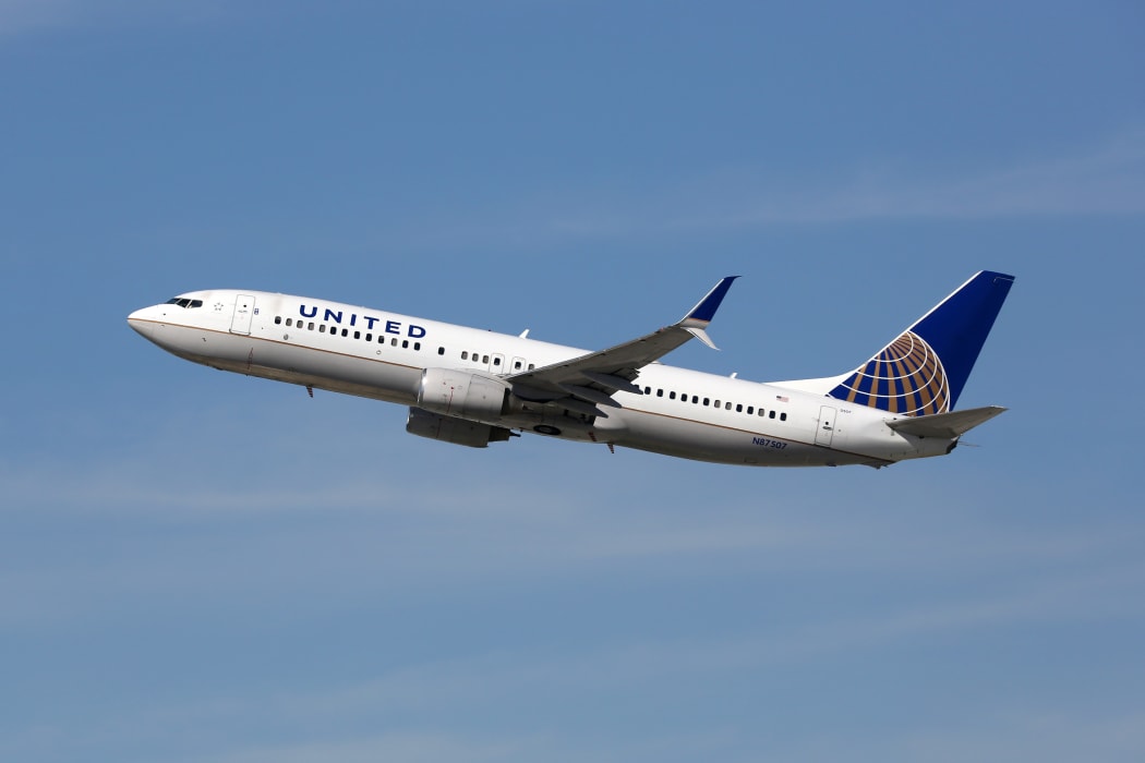 A United Airlines Boeing.