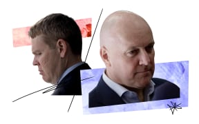 Collage of Christopher Luxon and Chris Hipkins