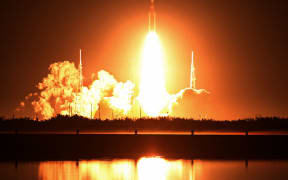 The Artemis I unmanned lunar rocket lifts off at Cape Canaveral, Florida.