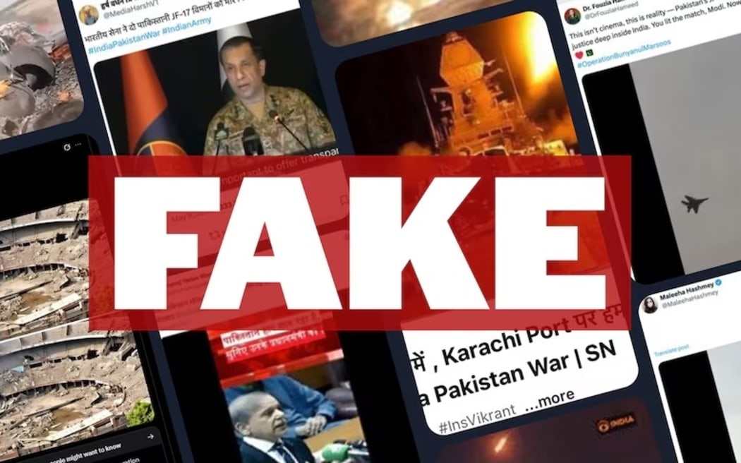 Examples of mis and disinformation that have spread online, alongside conflict between India and Pakistan, since the Pahalgam attack in April 2025.