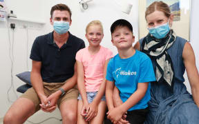 The Marfell family, from left, Stu, Nina, 9, Guy, 7, and Dr Emily Marfell.