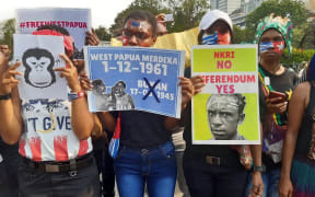 Protesters in Jakarta.