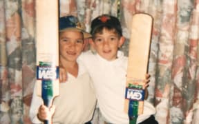 RNZ Nights Executive Producer, Tim Miller (right) with brother Kris.