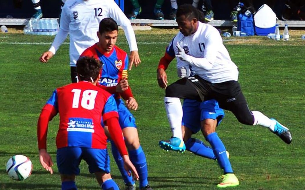 The Fiji Olympic football team takes on Spanish side Levante.