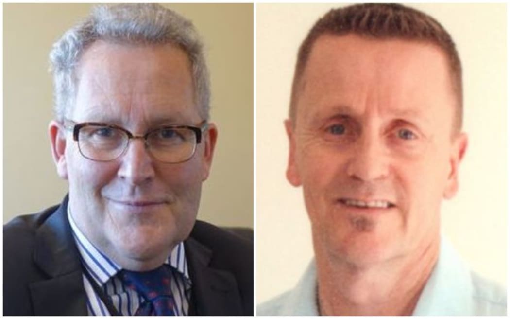 Hamilton Mayor Andrew King (left) and Hamilton City Councillor James R Casson.