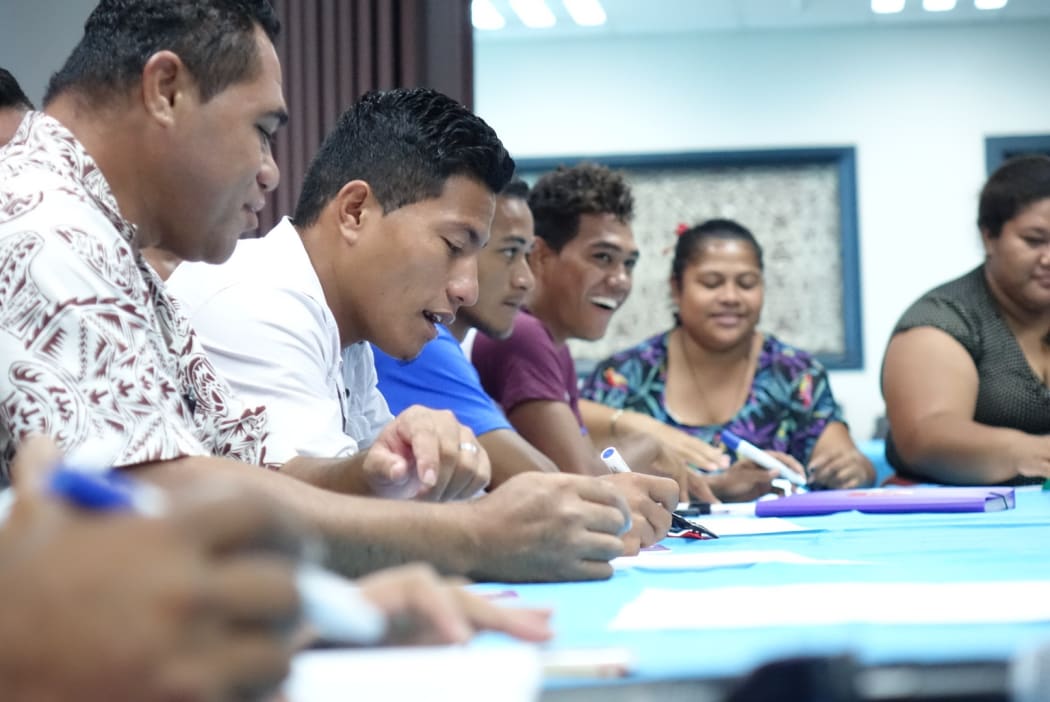 Youth meeting in Samoa.