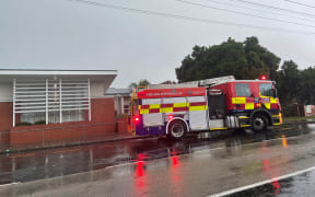 Fire service in attendance at Orewa College.