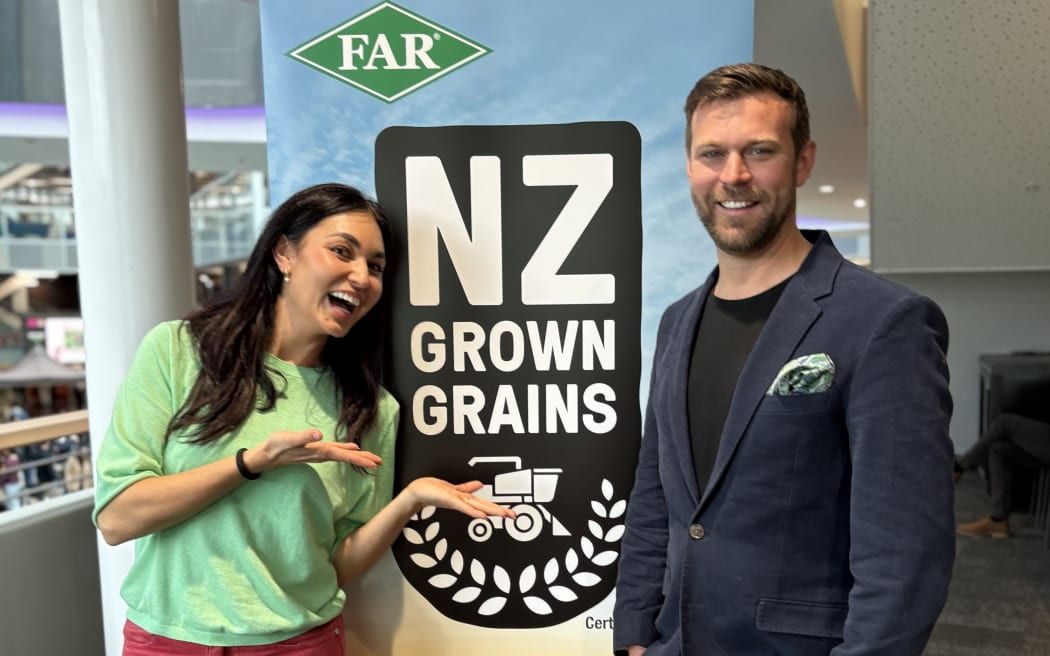 Chef, writer and entrepreneur, Nadia Lim and husband Carlos Bagrie are ambassadors of New Zealand-grown grains, at the launch of the new trademark.