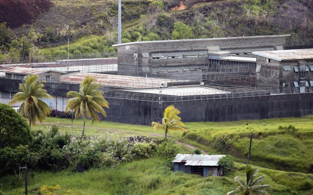 The notorious Naboro maximum security prison is seen hidden in a valley outside Suva, 18 February 2002, where former Fiji coup leader George Speight is being held.  Speight was sentenced to death by hanging 18 February for high treason for his role in the overthrow of former prime minister Mahendra Chaudhry's government 19 May 2000.  Fiji's President Josefa Iloilo later in the day commuted the death sentence to life imprisonment for "national security reasons".      AFP PHOTO/Torsten BLACKWOOD (Photo by TORSTEN BLACKWOOD / AFP)