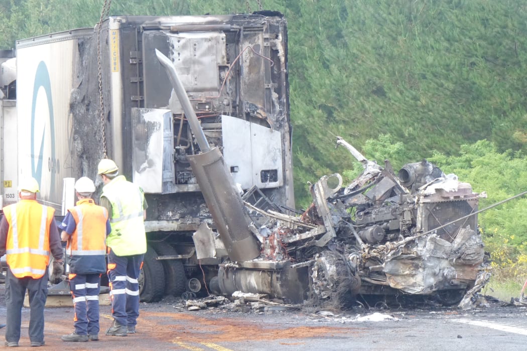 Emergency services were called around 2.30am after a car and a heavy truck crashed on State Highway 1 north of Atiamuri.