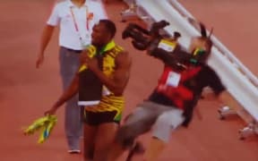 Usain Bolt is hit by a segway