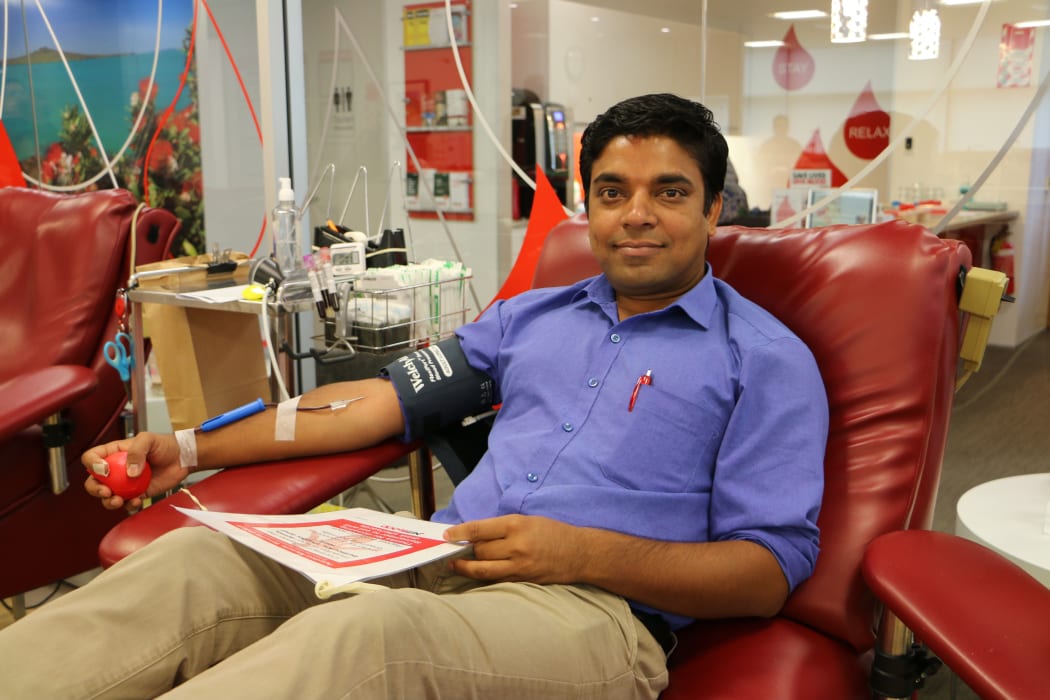 Abhinay Verma is a first time donor in New Zealand and said he wanted to help.
