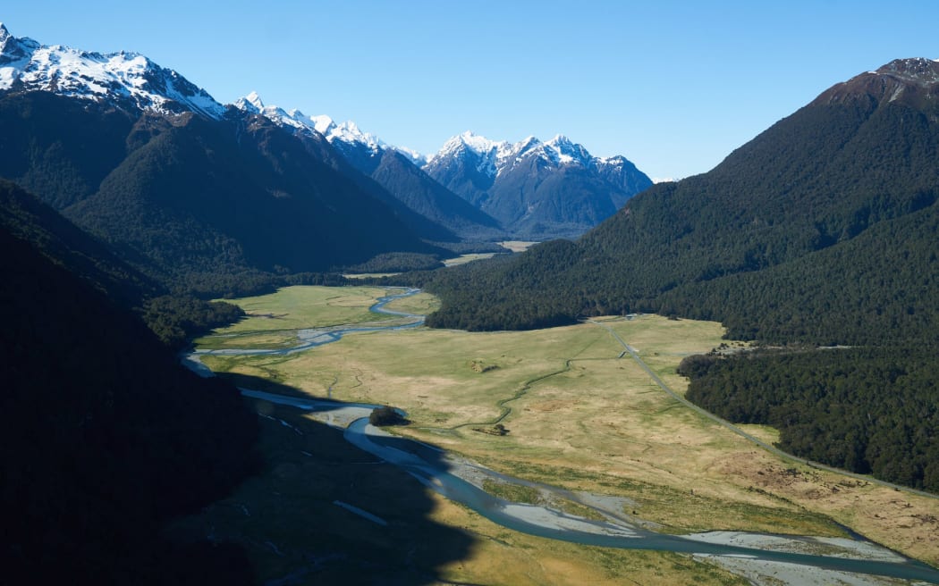 Eglinton Valley in the Fiordland National Park.