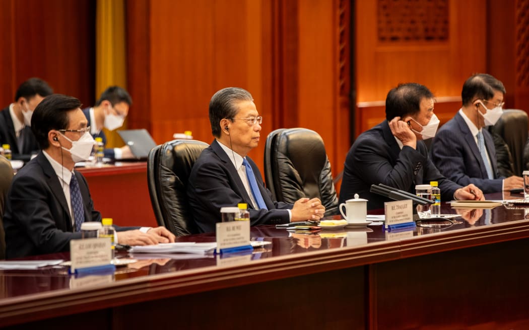 Prime Minister Chris Hipkins is at the World Economic Forum, where he has met with Zhao Leji, Chairman of the Standing Committee