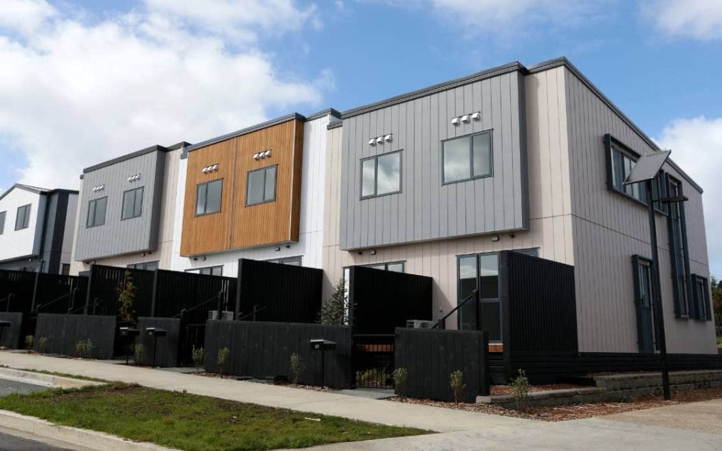 Three bedroom terraced houses were advertised on The Neighbourhood's website in Ocober for $829,000 with claims buyers could "move in by Christmas".