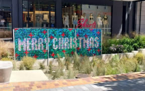 A Christmas shimmer board installed in Invercargill last year. Decorations like this will continue, despite the council pulling back on Christmas lights.
