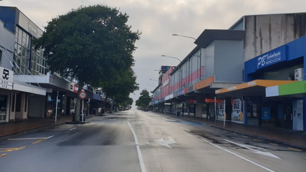 New Plymouth on the morning of 26 March, on the first day of the nationwide Covid-19 lockdown.