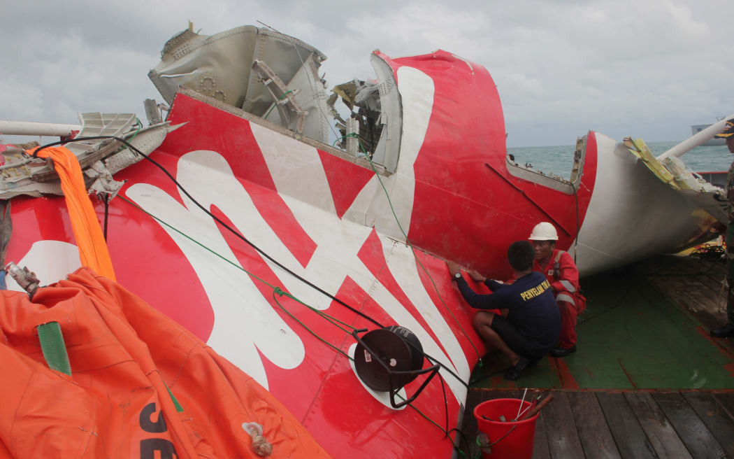 Wreckage of AirAsia flight QZ850.